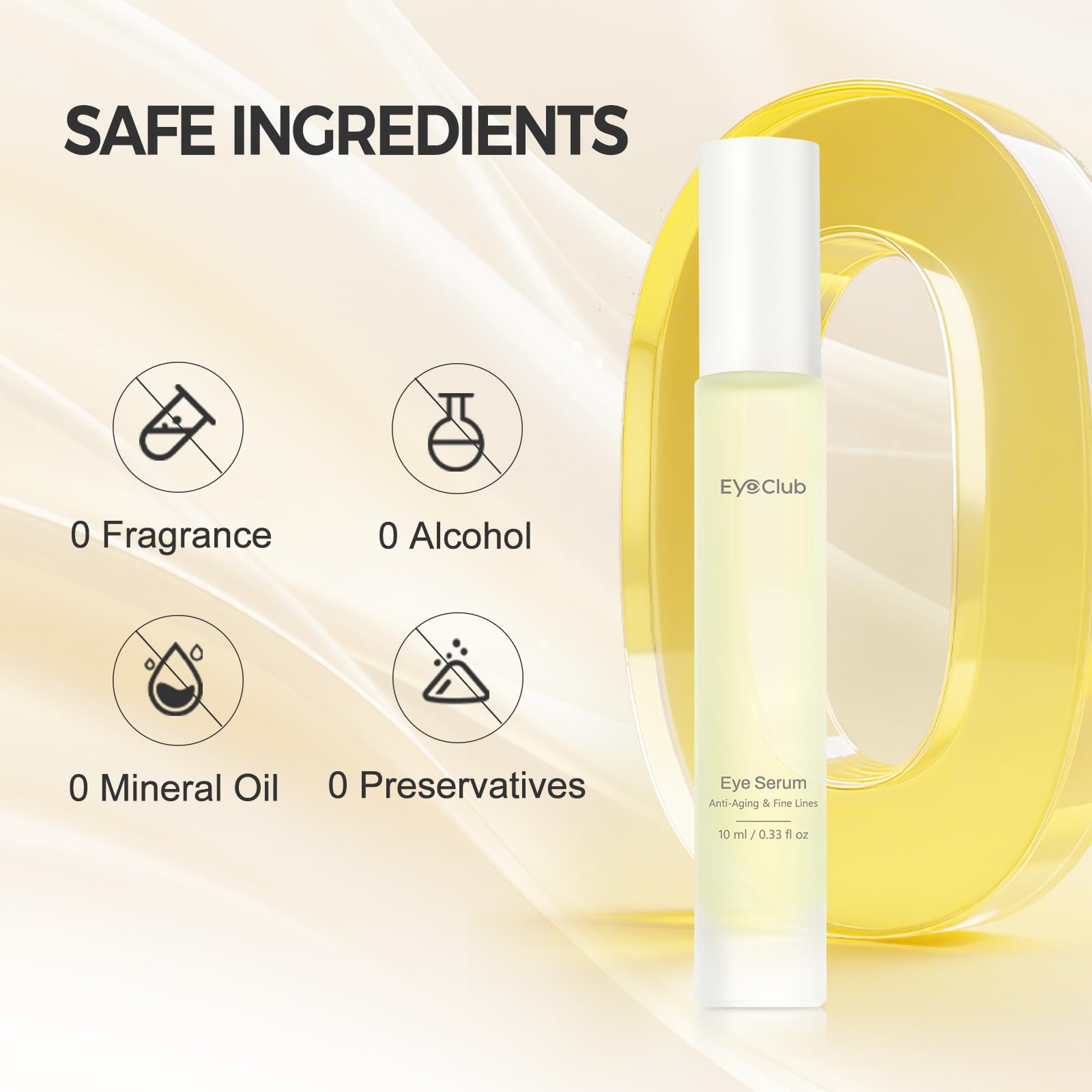 EyeClub sleek packaging for the Eye Brightener Roller ready to use.