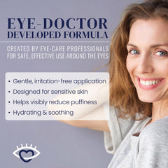 Patch on skin with serum, Eyederm Hydra-Gel Under Eye Patches on the under-eye area