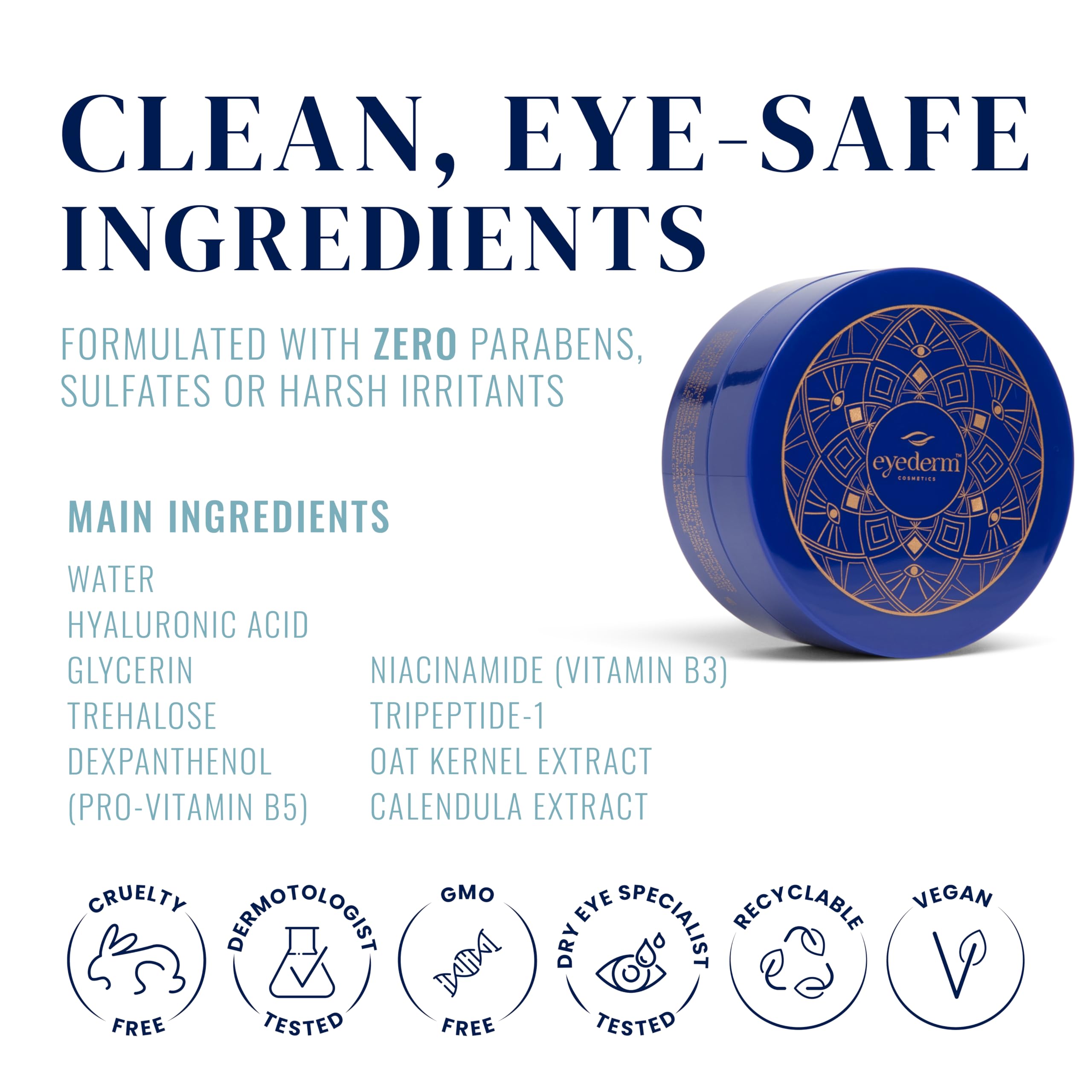 Serum is dispensed from Eyederm Hydra-Gel Patches for deep hydration
