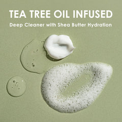 EyeEco shea butter hydration for soft, refreshed skin after cleansing.