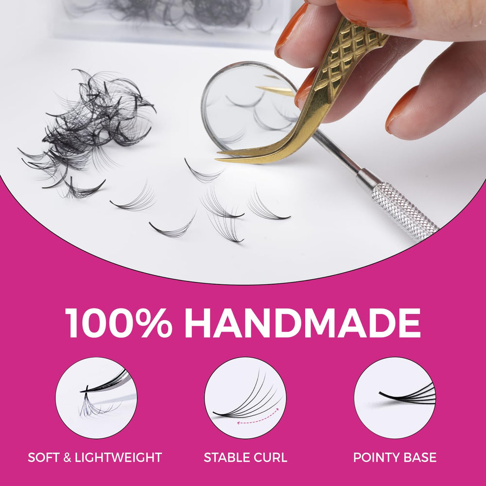 Eyesy Lash 500 promade fans made from premium Korean PBT for durability and comfort.