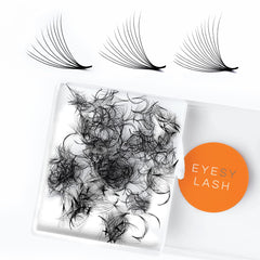 Eyesy Lash 500 promade fans with pointy base for easy pickup and strong bond.