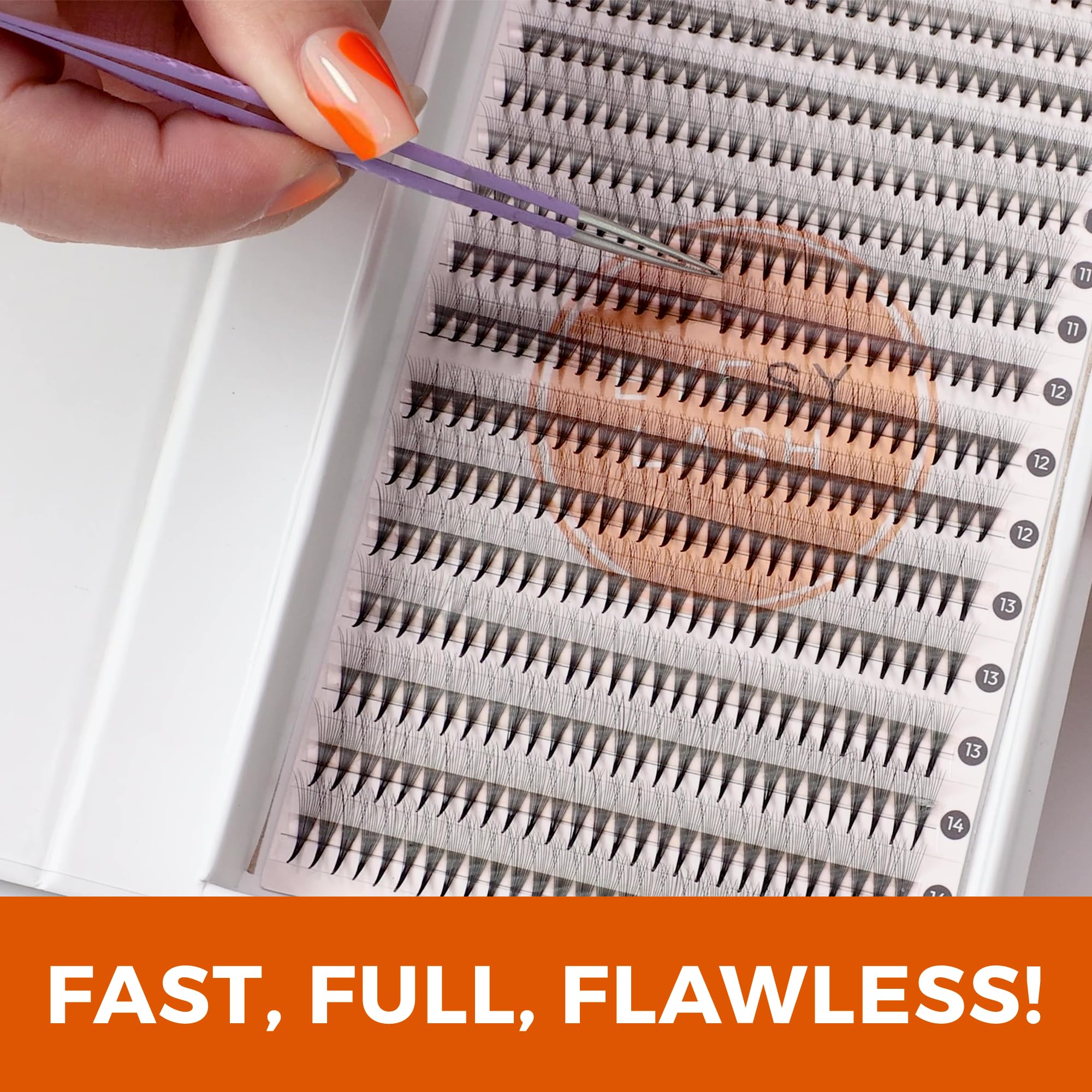 9-15mm mixed lengths provide versatile customization for lash styles.