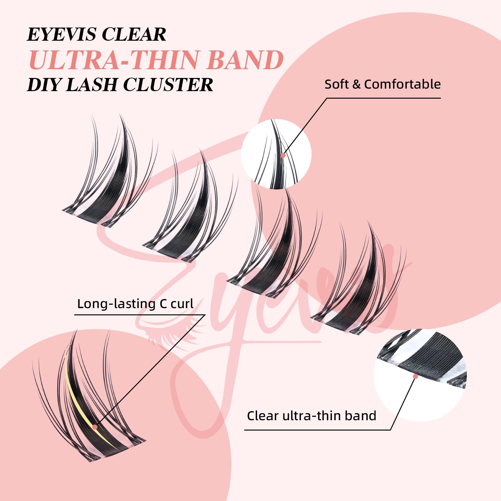 EYEVIS C-Curl lashes provide lift and drama