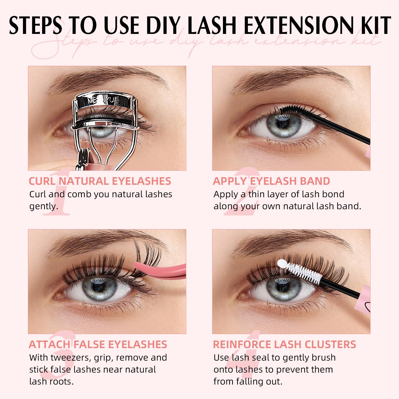 Eyevis DIY lashes at home setup for convenient extensions.
