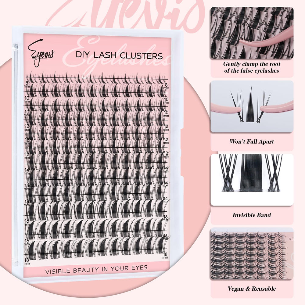 EYEVIS Ultra-thin invisible band lashes for seamless application