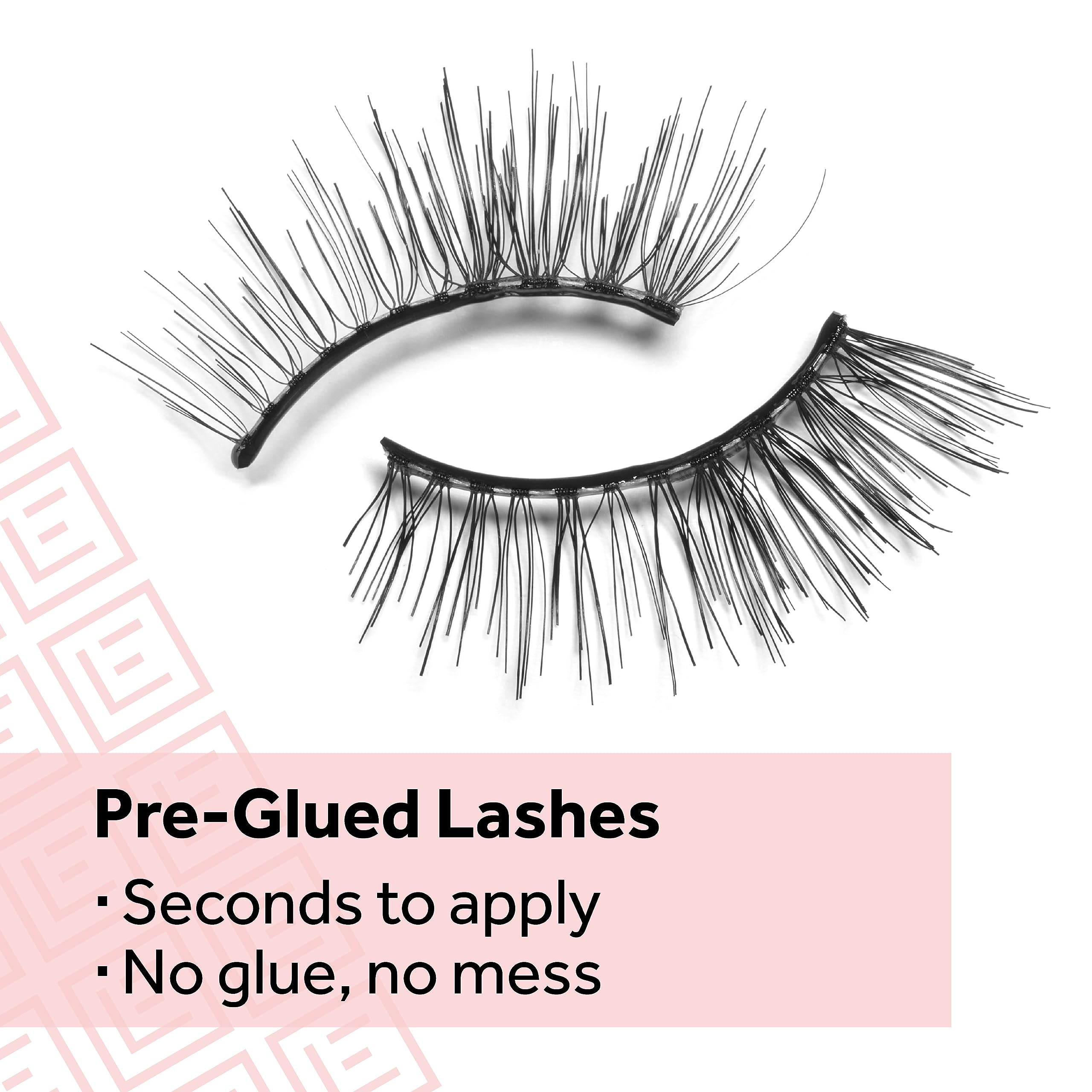 Eylure Naturals No.003 lashes demonstrate subtle lift and eyeliner look