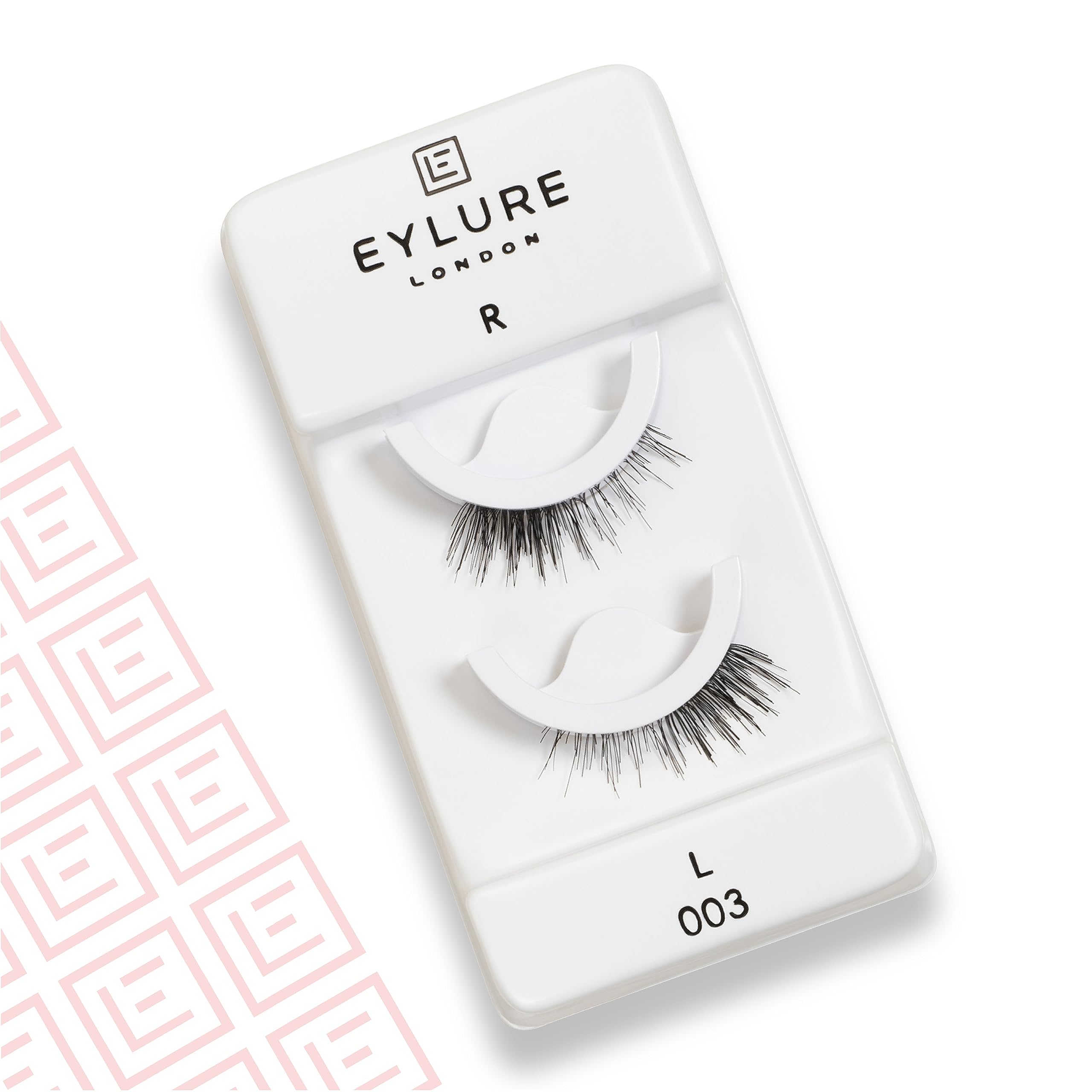 Eylure Pre-Glued Naturals 003 on eye shows built-in eyeliner effect