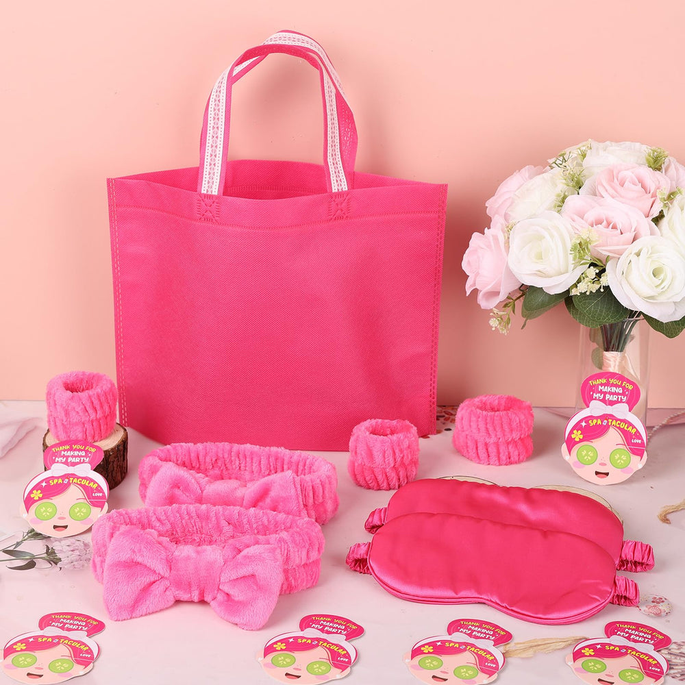 EYNDYN Rose-Red sleepover supplies display ideas for organized activities