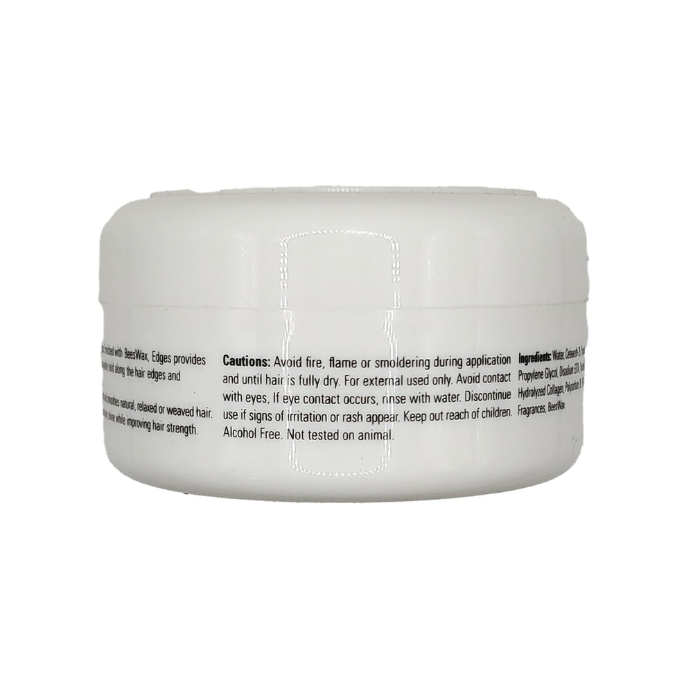 EZEDGE beeswax formula supports flexible hold during styling.