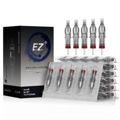 EZTAT2 EZ Tattoo cartridge needles with 9RM curved tip and membrane for safer ink flow.