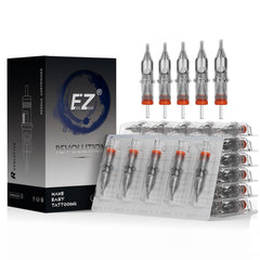 EZTAT2 EZ Tattoo Cartridges 50Pcs compatible with standard grips for smooth, precise tattooing.