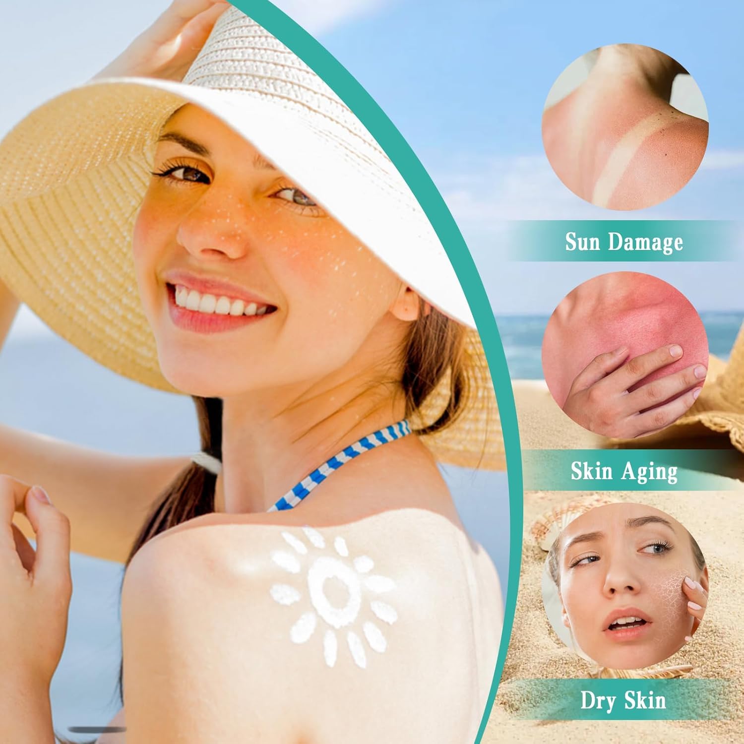 EZTZMCN Relief Sun application-skin demonstrates gentle daily use for sensitive skin.