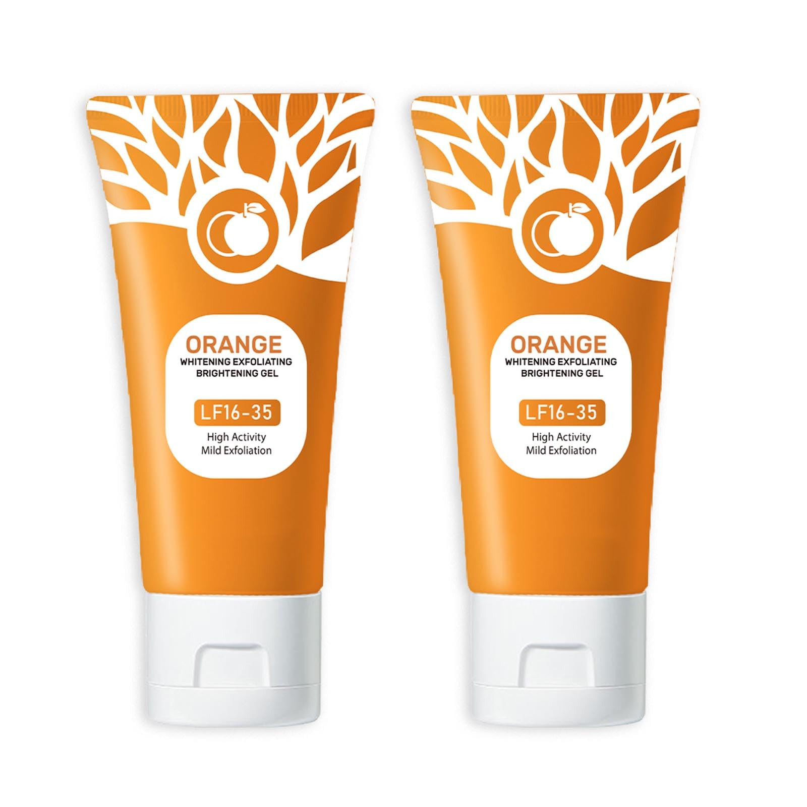 Ezyuanchly orange exfoliating gel bottle front view with radiant skin benefits.
