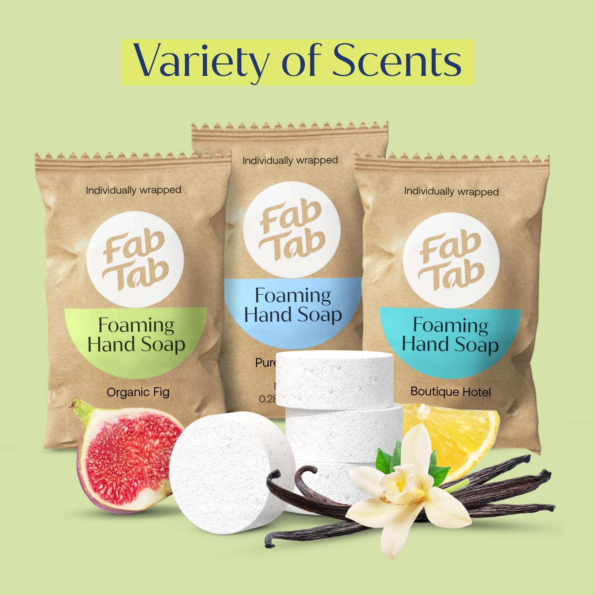 Fab Tab refill tablet dropping into bottle for refilling.