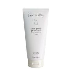 Face Reality Ultra Gentle Cleanser bottle front—suitable for all skin types, including blemish-prone skin.