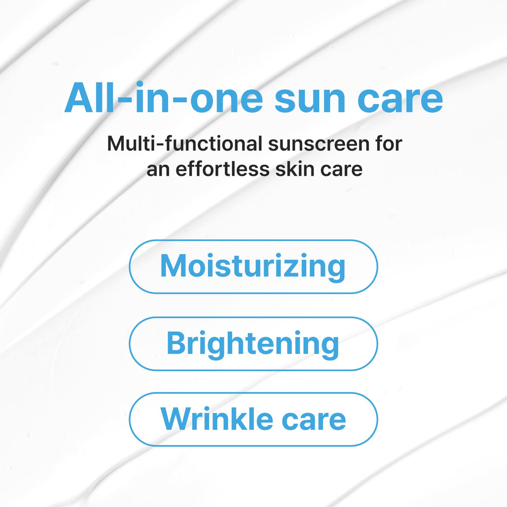 Texture close up shows a smooth non greasy sunscreen finish