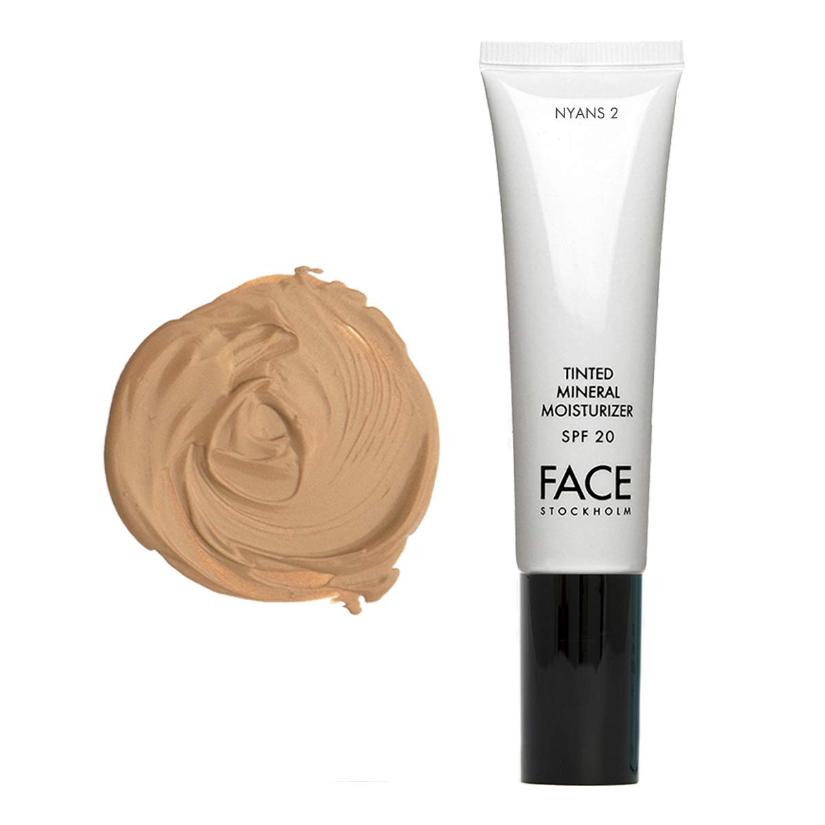 FACE Stockholm Nyans 2 tinted mineral moisturizer packaging for easy daily use.
