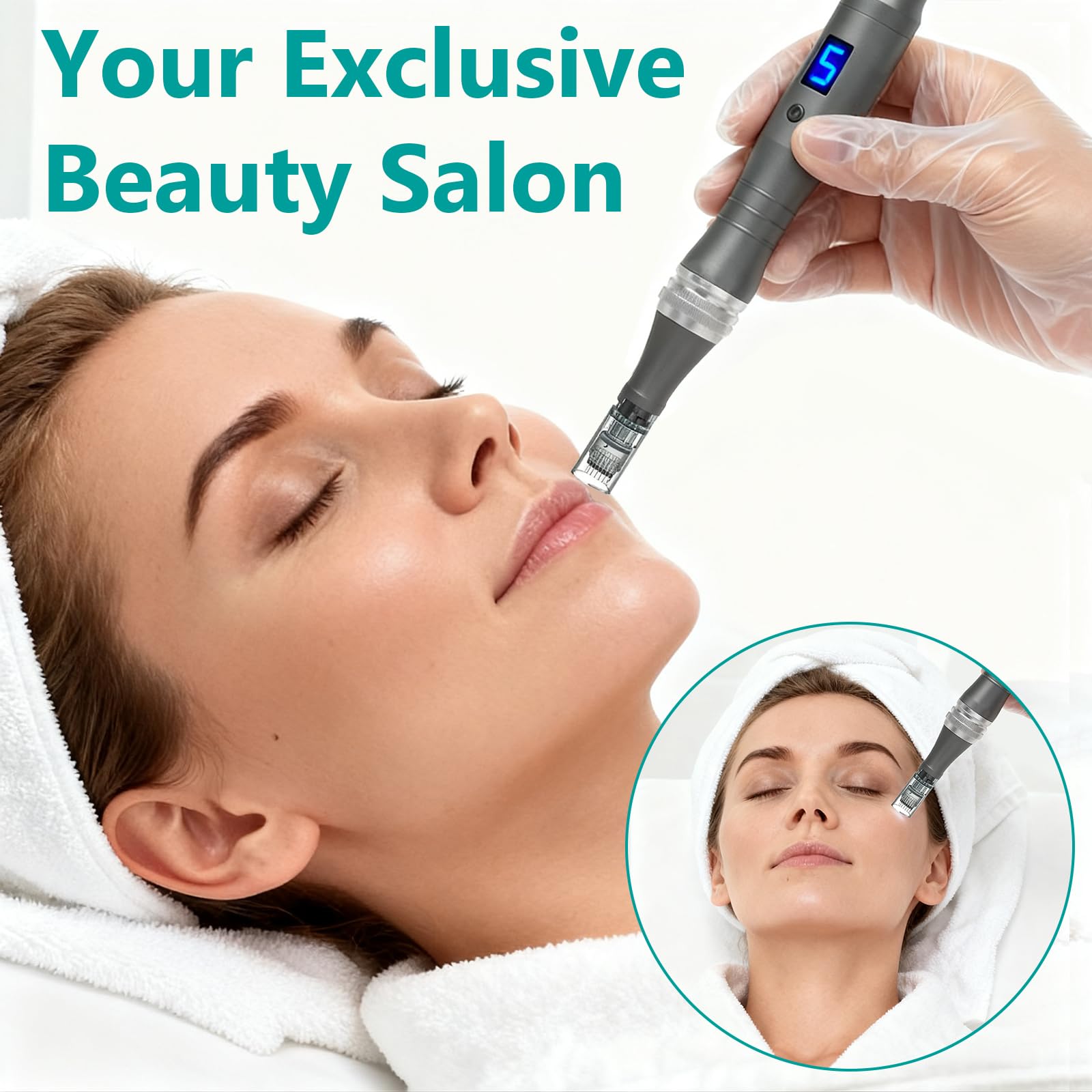 Face treatment showing smoother texture and natural glow