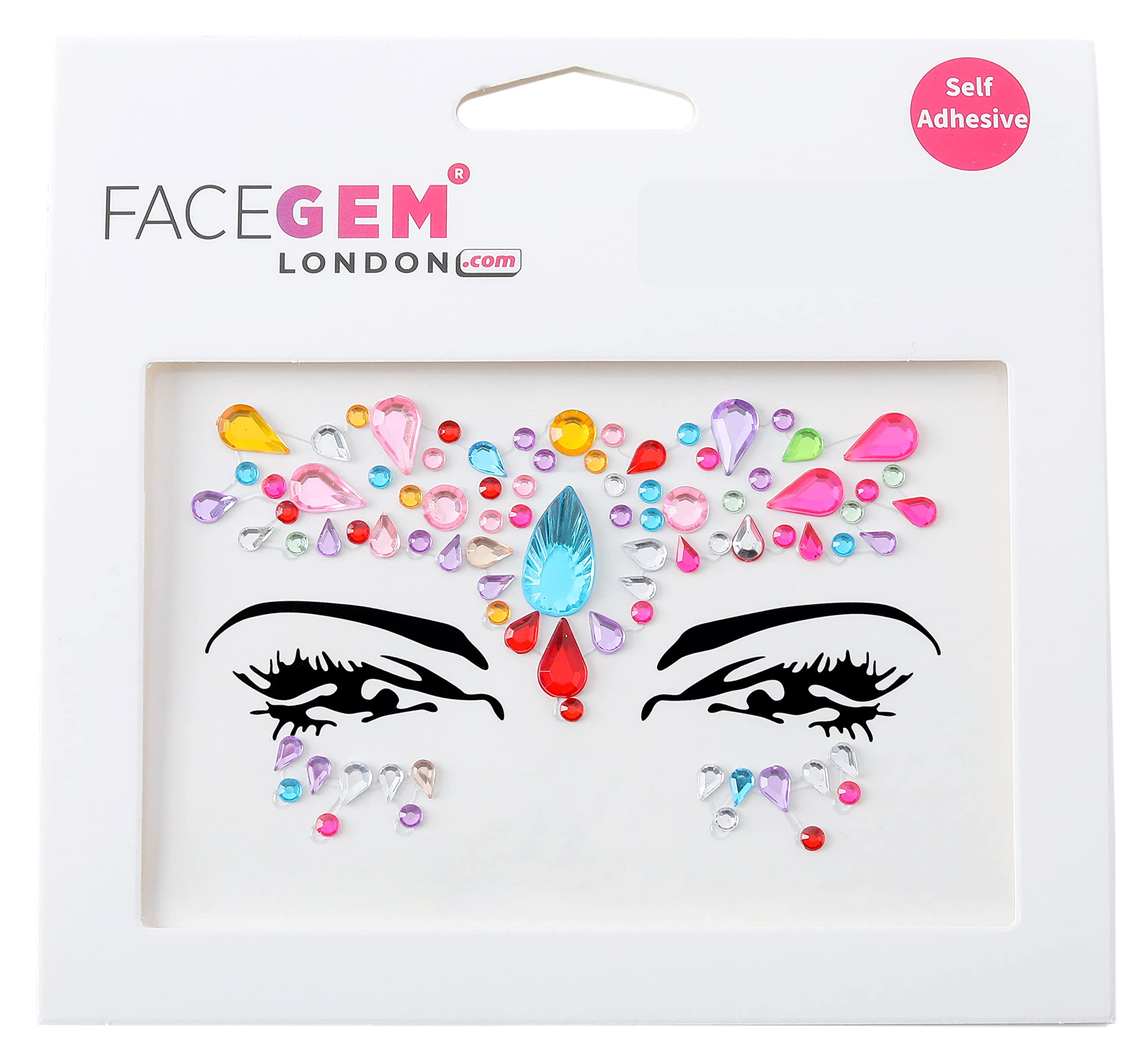 FACEGEM LONDON festival glitter stones on cheek provide radiant, photogenic shimmer