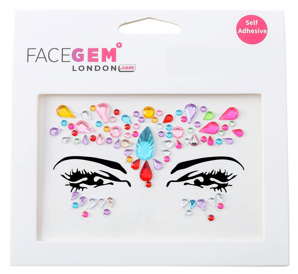 FACEGEM LONDON festival glitter stones on cheek provide radiant, photogenic shimmer