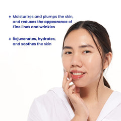 FACETORY Ace That Face Mask applied to the face for a plump, dewy look.