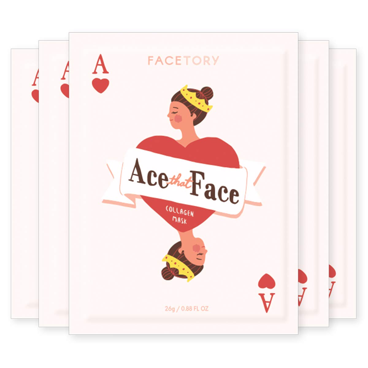 FACETORY Ace That Face Mask packaging shown for easy at home skincare.