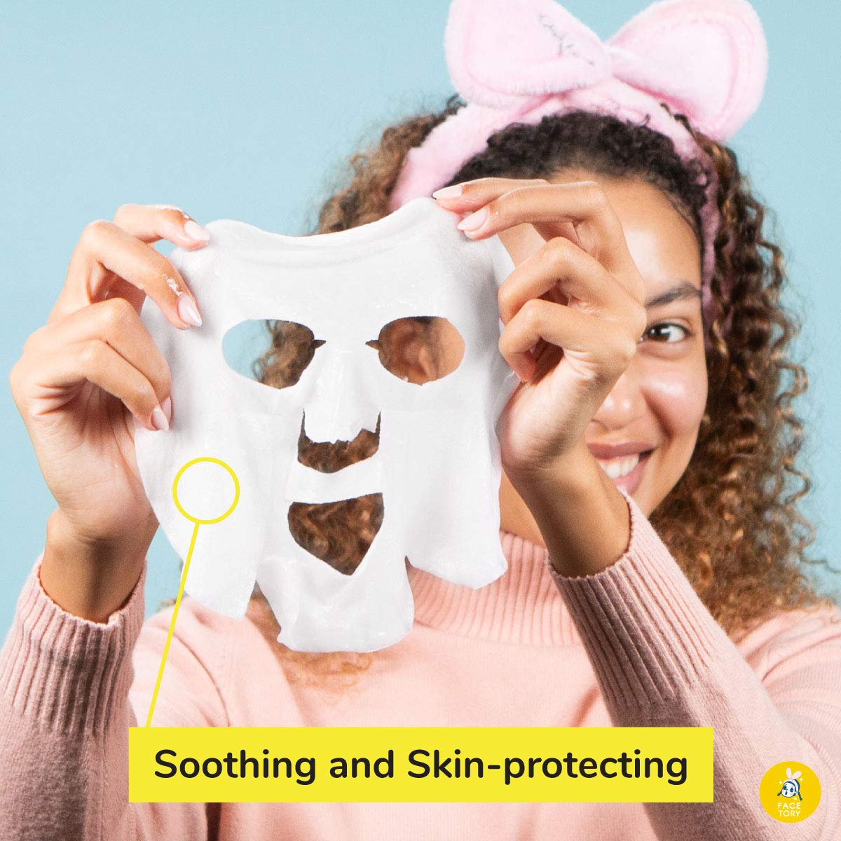 FACETORY Classic 5 Collection sheet masks closeup showing silky material.
