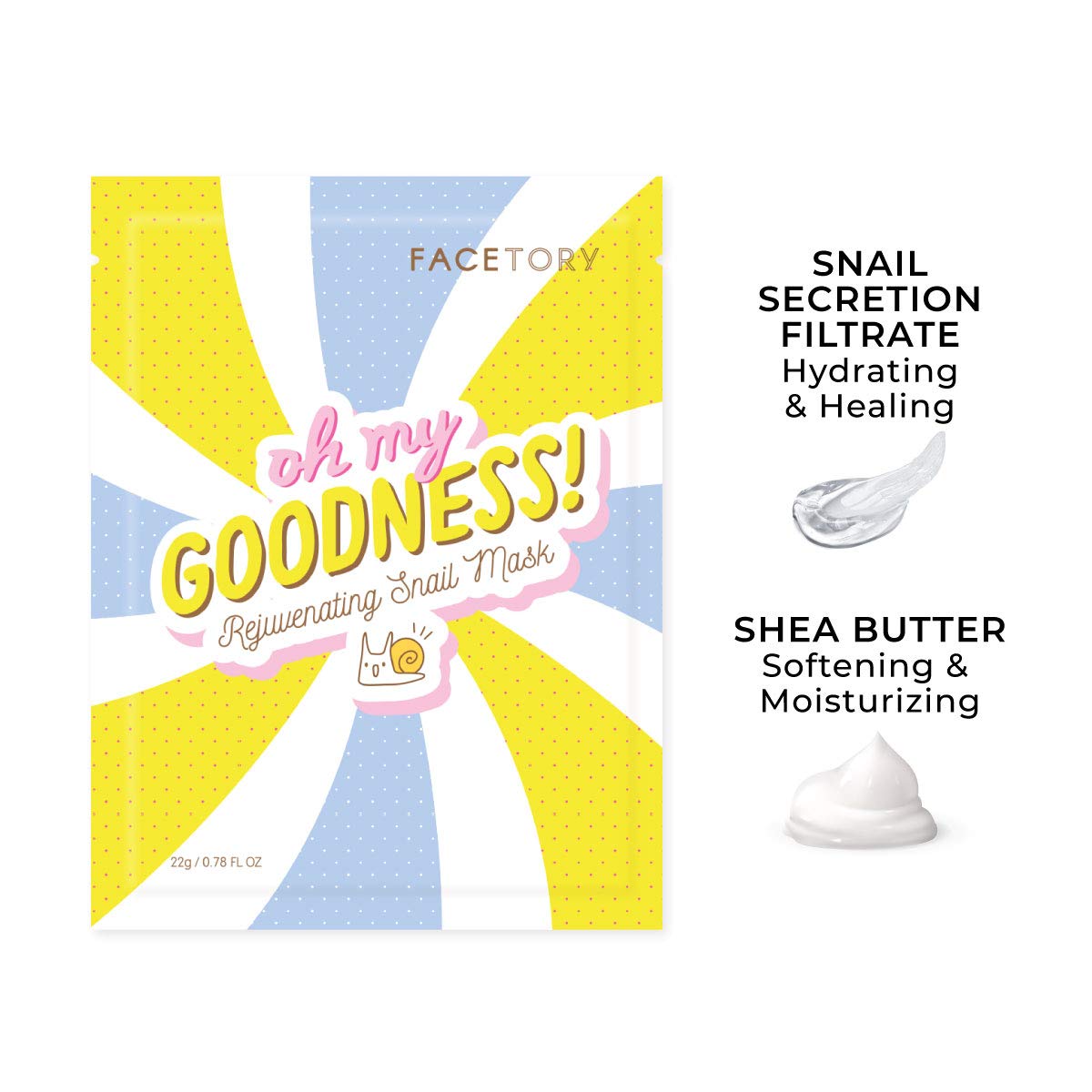 FACETORY sheet masks sit comfortably with a cooling, form-fitting design.