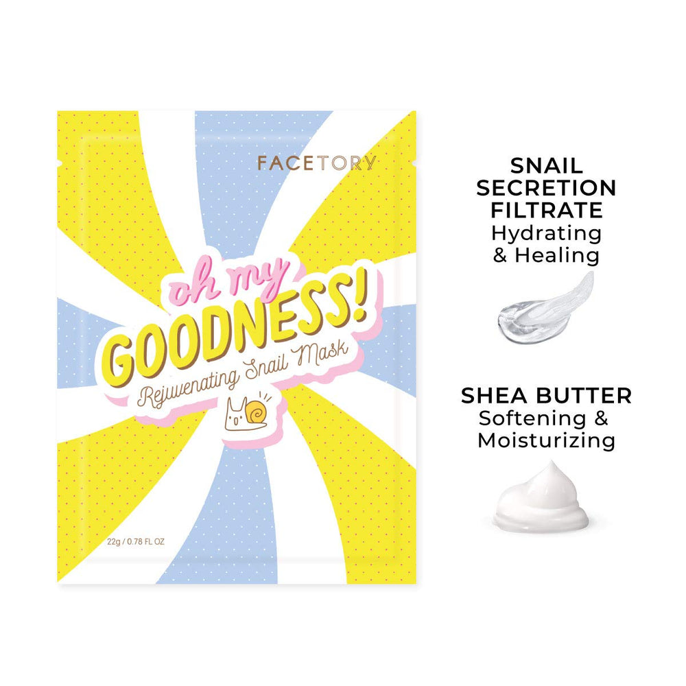 FACETORY sheet masks sit comfortably with a cooling, form-fitting design.