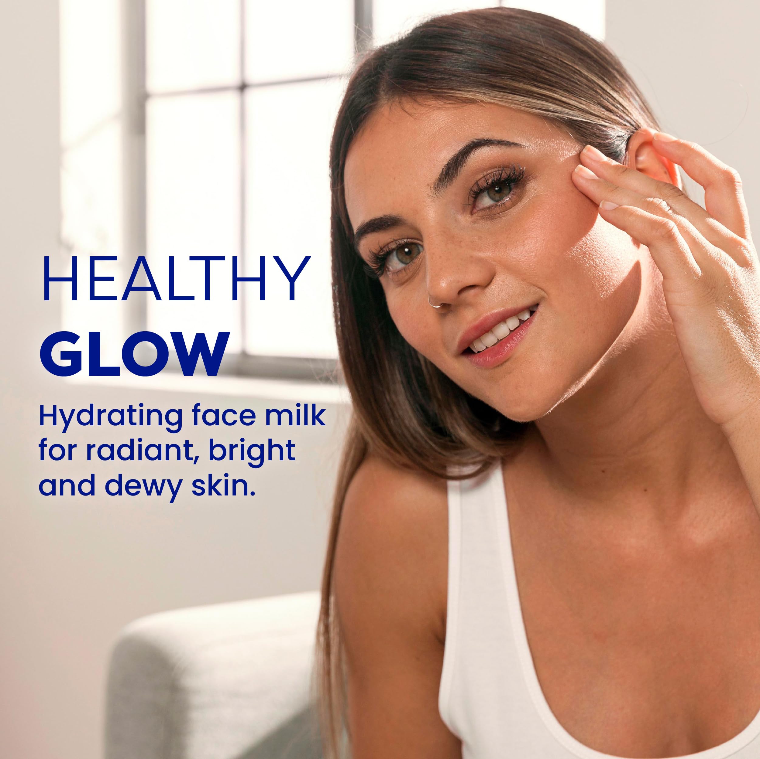 FaceTory Glow Serum Face Milk bottle close-up shows sleek design