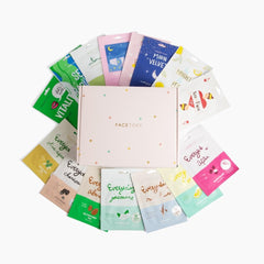FACETORY K-Beauty Sheet Mask Gift Box showcases a deluxe set for glowing, hydrated skin.