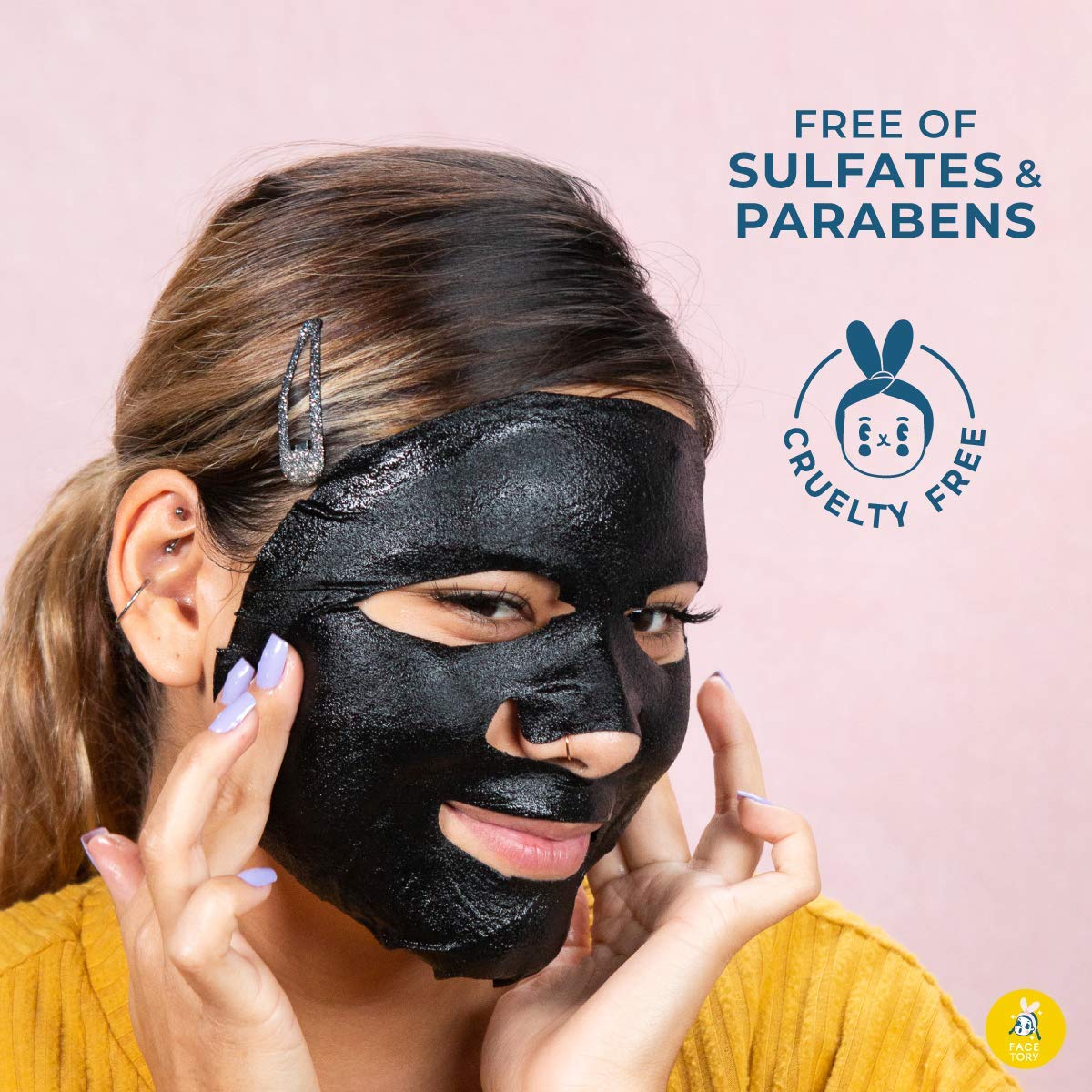 FACETORY Let's Talk Detox cruelty-free branding highlights ethical skincare.