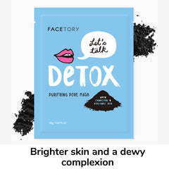 FACETORY Let's Talk Detox purifying essence bottle shot conveys soothing hydration.
