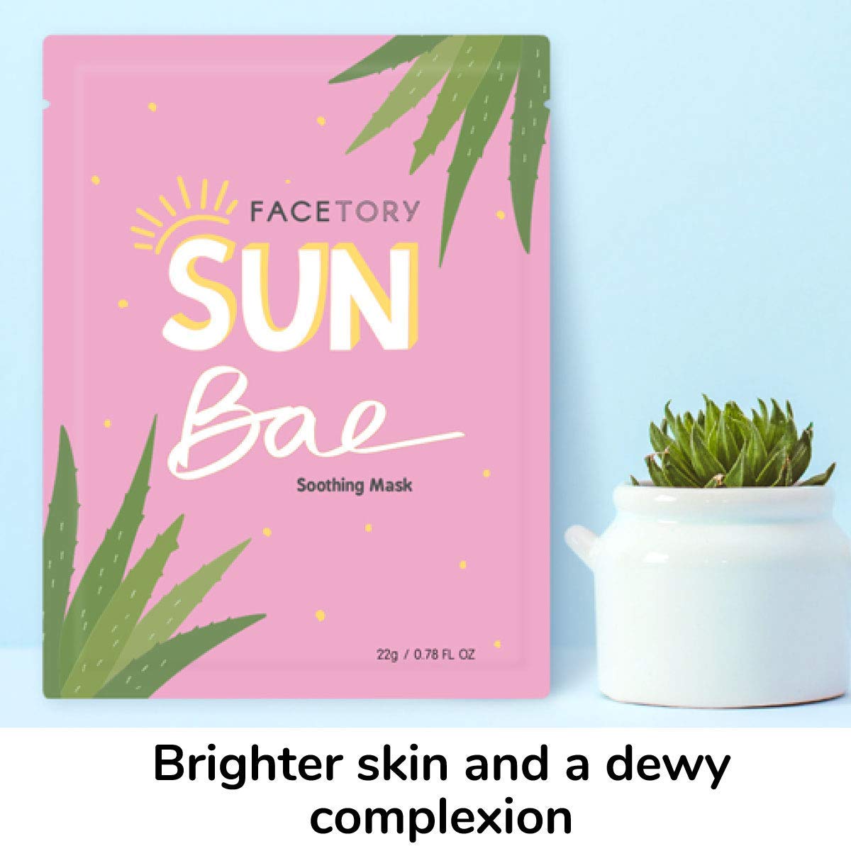 FACETORY Lightweight essence sheet mask calms irritated skin and refreshes