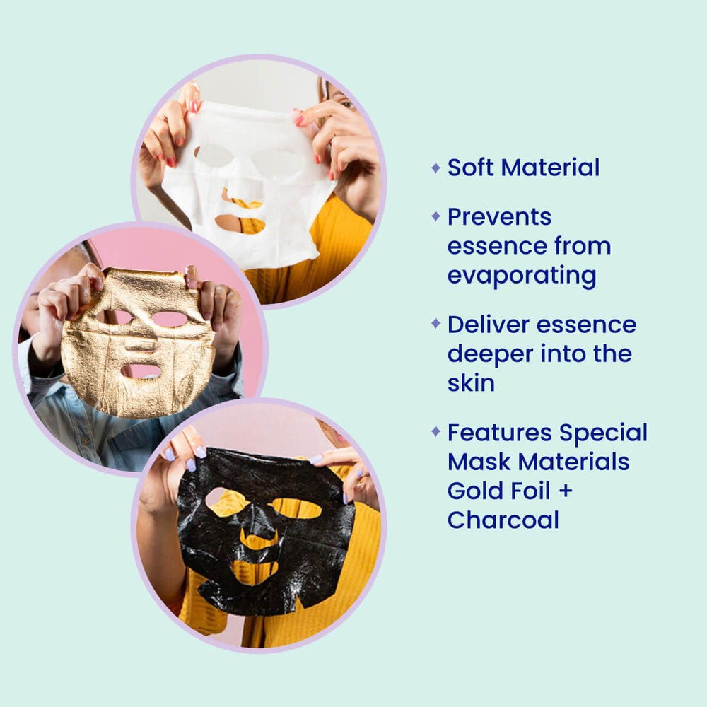 FACETORY charcoal mask purifies pores and clarifies skin within the collection.