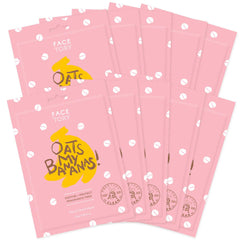 FACETORY Oats My Bananas calming sheet mask with oats extract for hydration and redness relief.