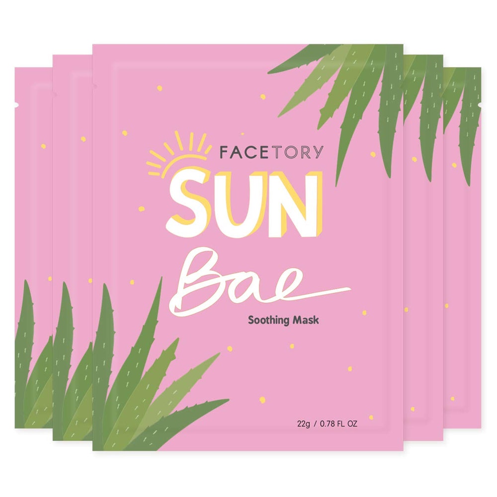 FACETORY Sun Bae soothing sheet mask with aloe hydrates sun-exposed skin