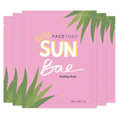 FACETORY Sun Bae soothing sheet mask with aloe hydrates sun-exposed skin