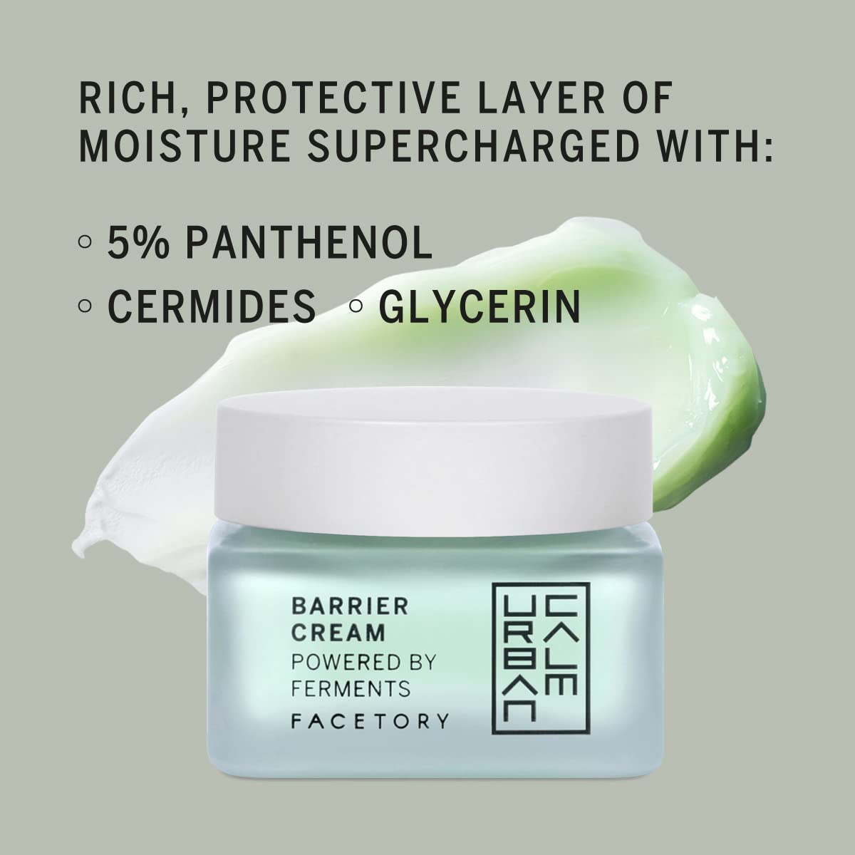 FACETORY Urban Calm Barrier Cream cruelty-free-label marks ethical, skin-friendly choice.