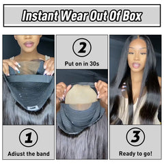 FACMOOD 6x4 HD lace wig side-part shows natural hairline