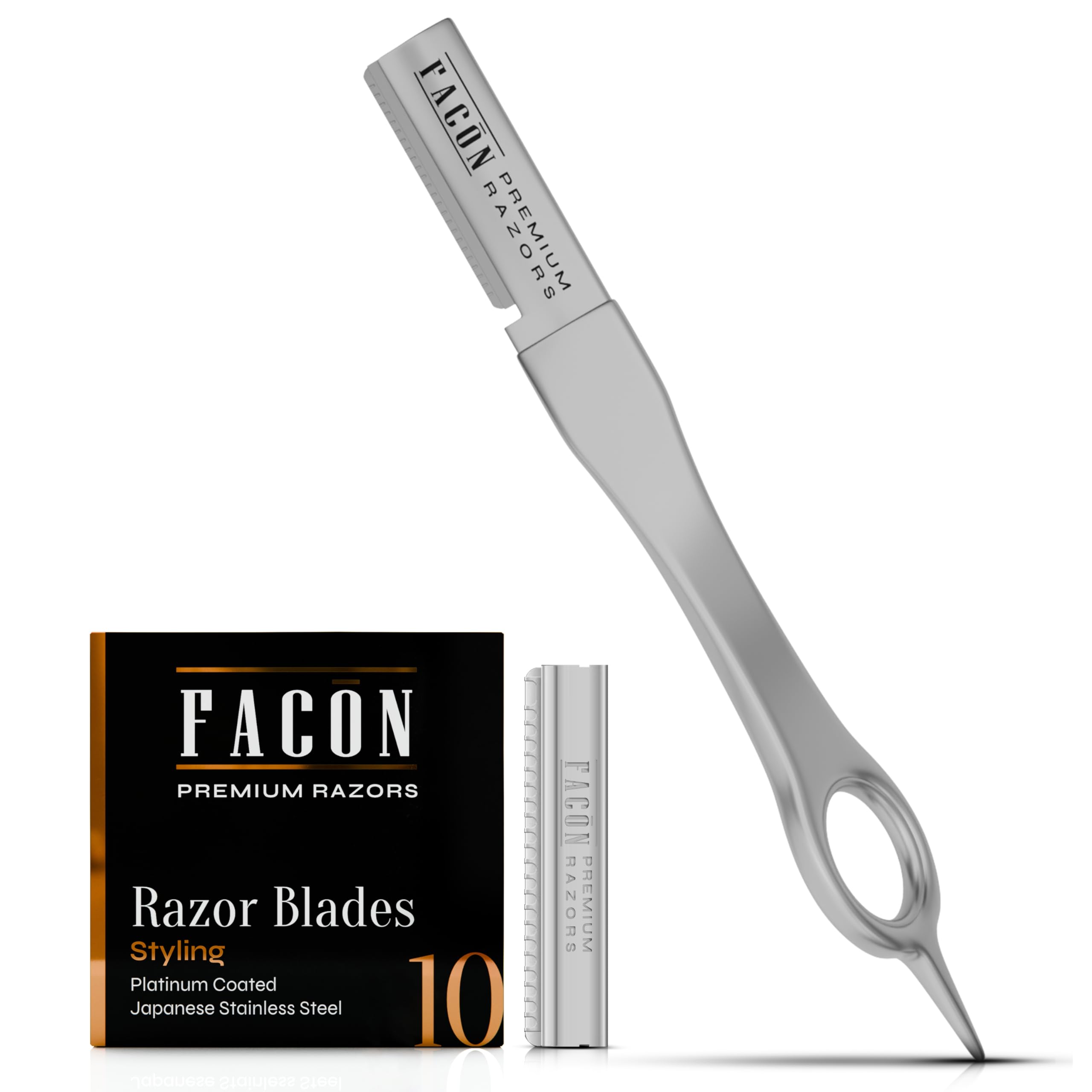 FACON beard razor with 11 blades for crisp beard shaping and clean lines