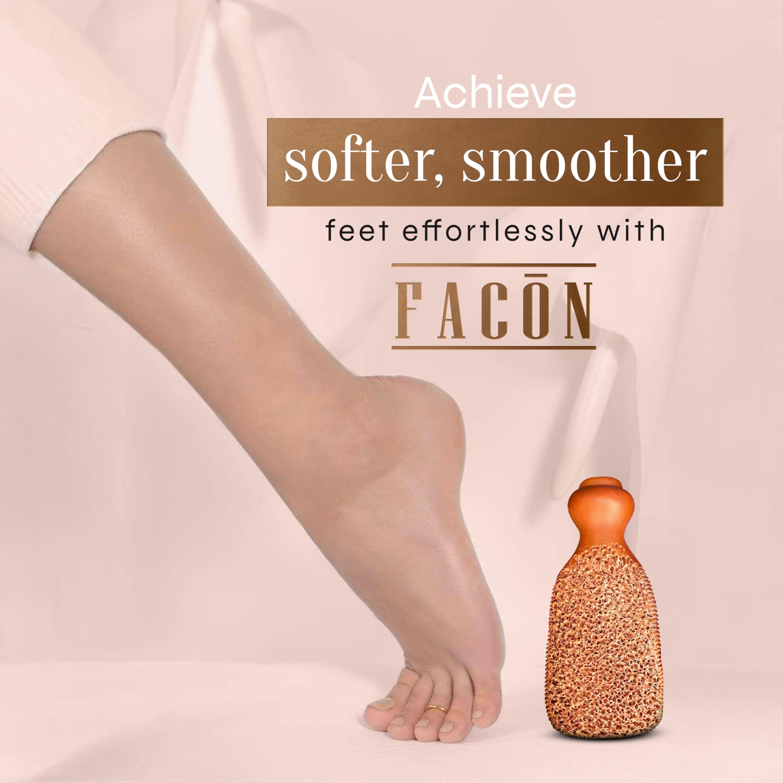 FACON natural foot exfoliator reveals smoother heels and toes