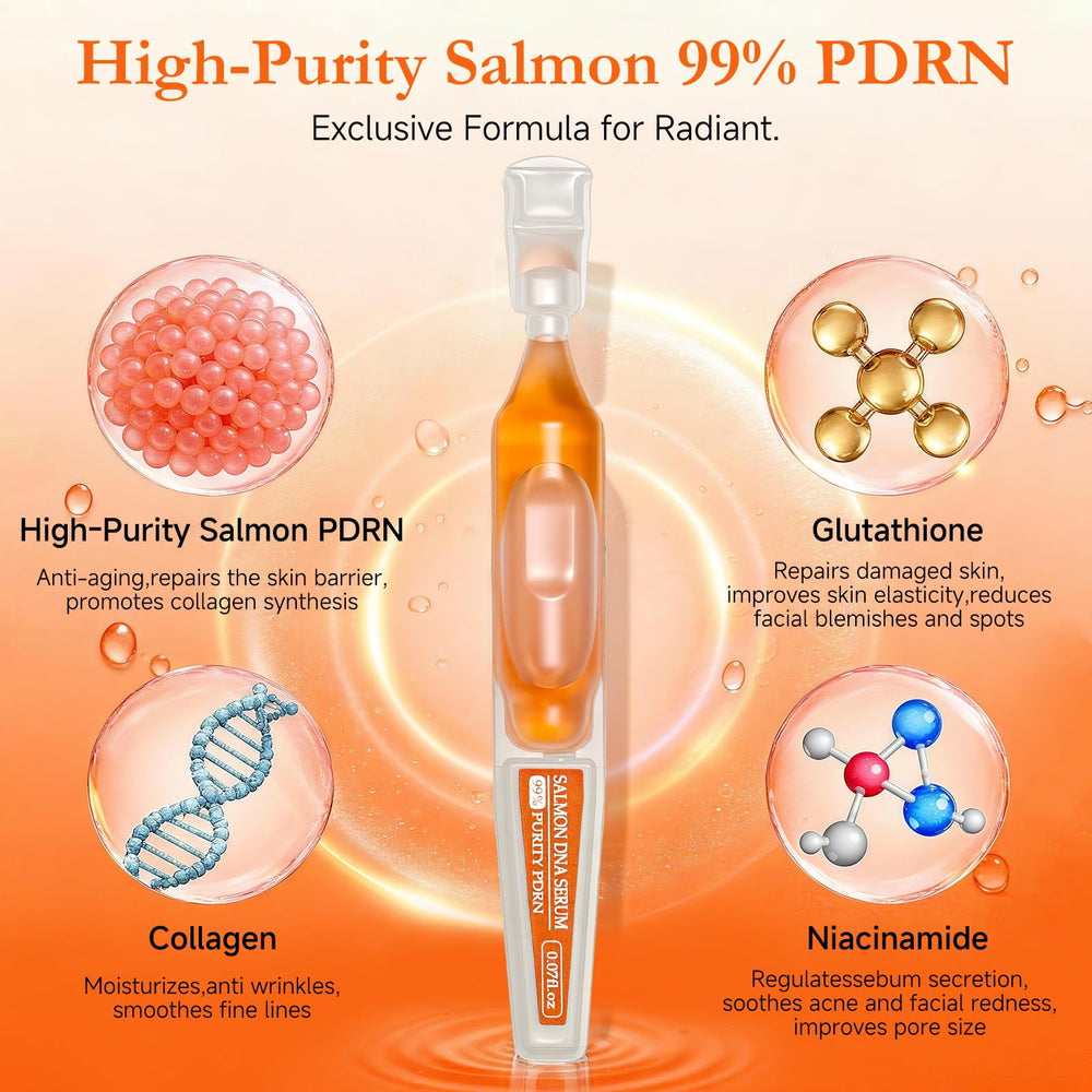 Faczuryn Salmon DNA Serum box with sealed tubes; travel-friendly and sterile.