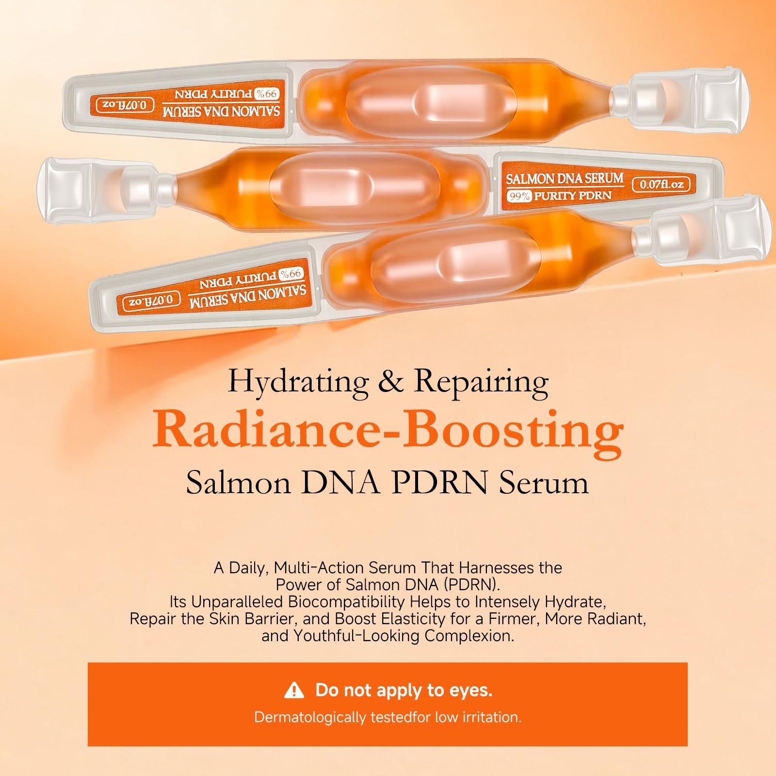 Layered hydration concept with hyaluronic acid and salmon DNA serum imagery.