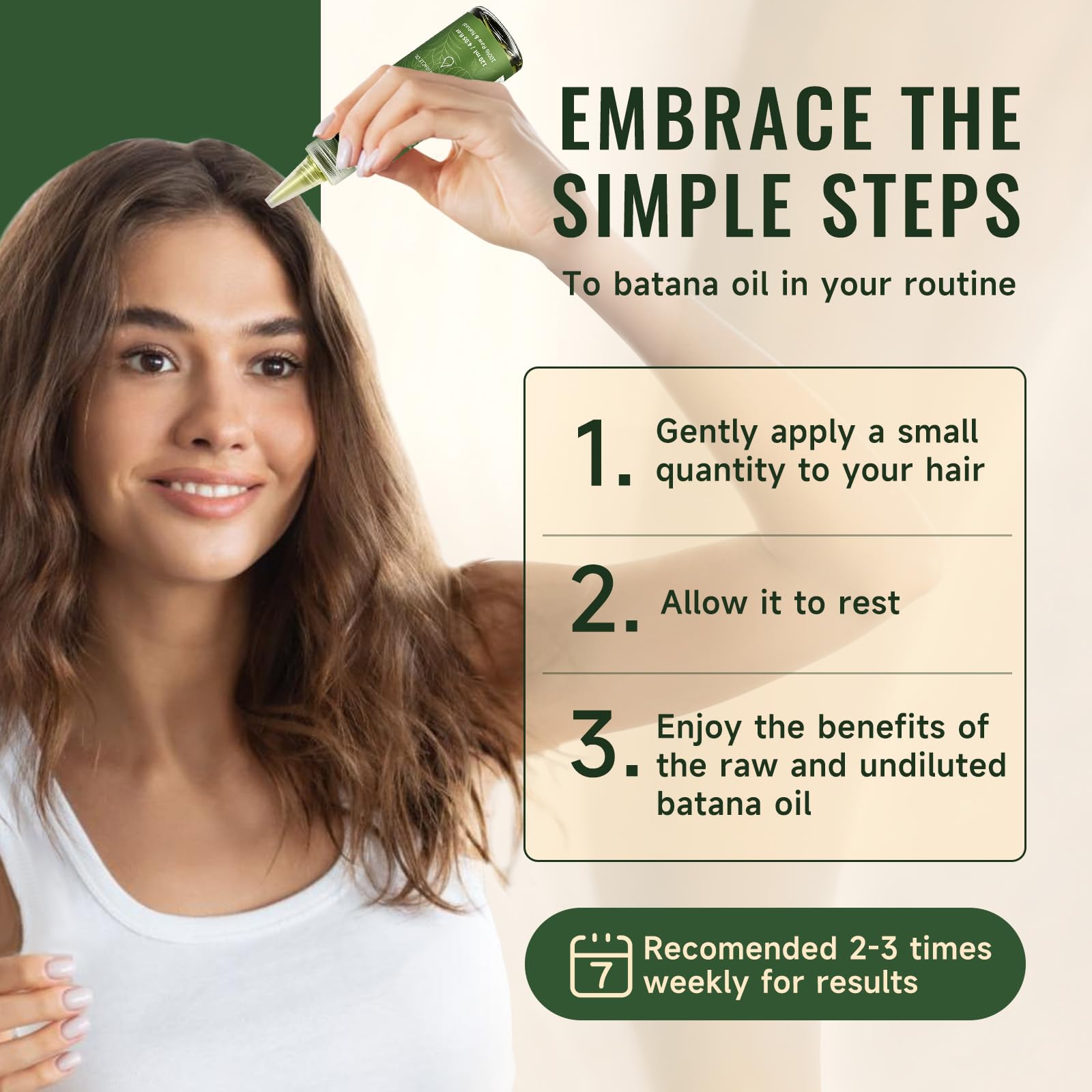 Fadelo Batana Oil on damaged hair for repair and shine.