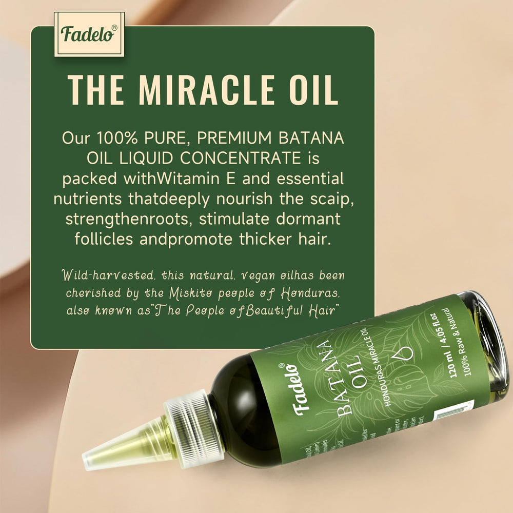 Fadelo Batana Oil on hair with natural shine and glow.