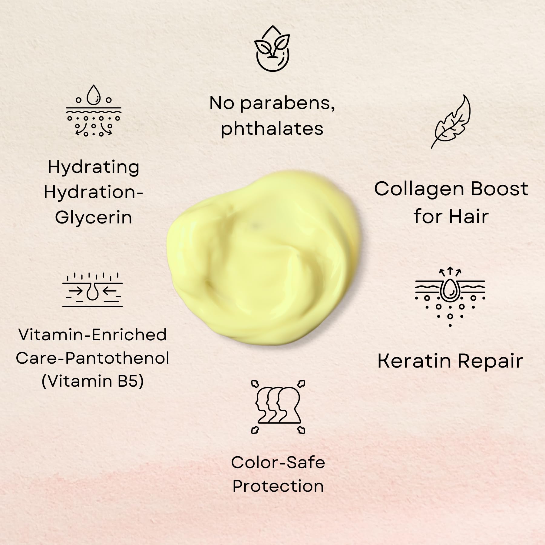 Fadelo Keratin Hair Mask cream texture showing smooth, rich consistency for deep conditioning