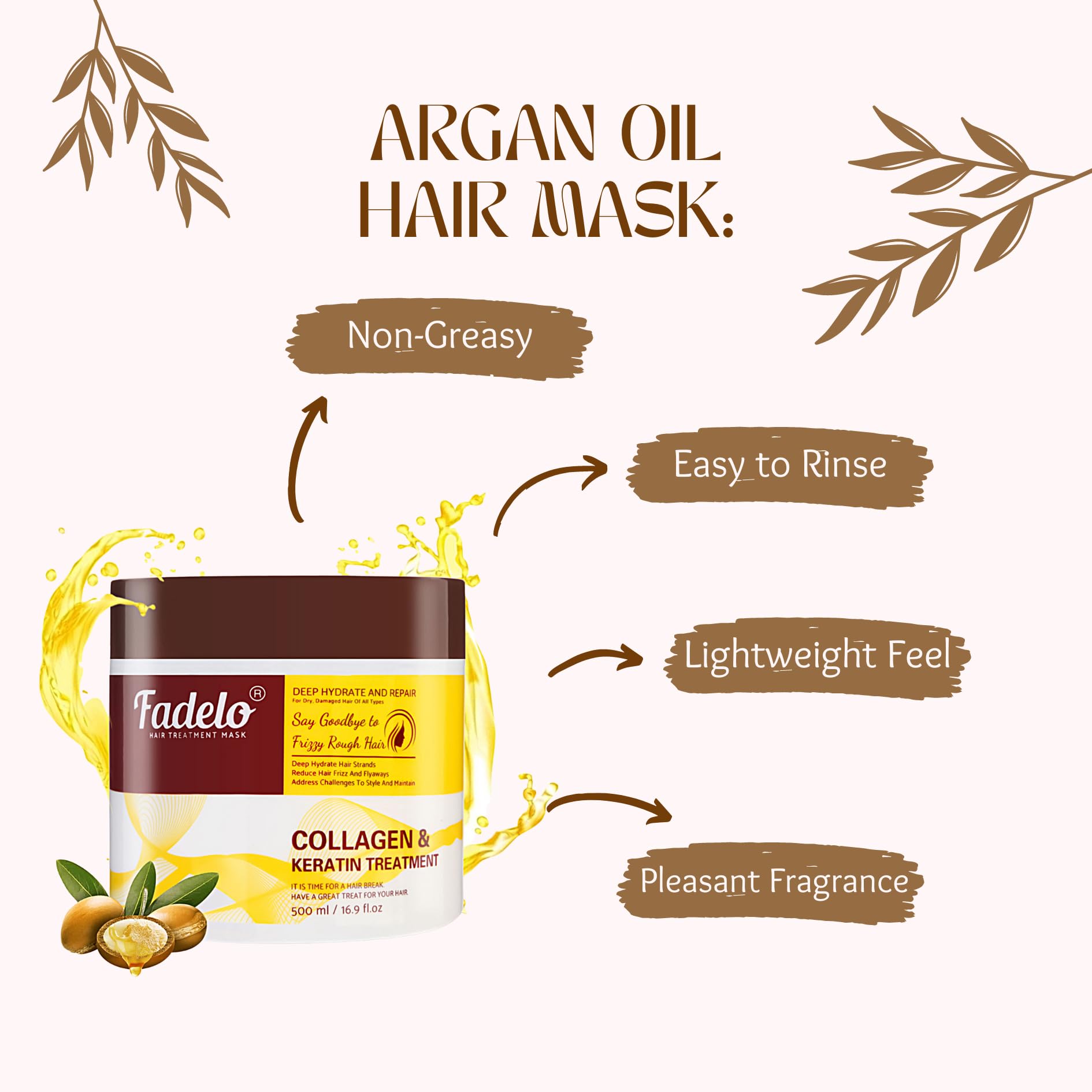 Fadelo Mask delivers hair glow and natural sheen after use