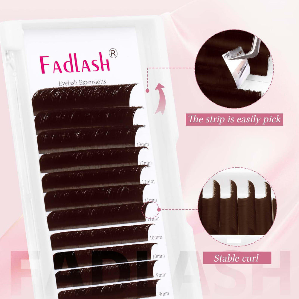 FADLASH dark brown color lashes suitable for daily wear.